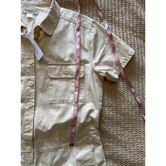 NWT Outerknown Jumpsuit Cotton Linen Blend Natural Beige - Picture 8 of 13
